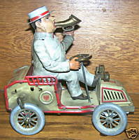 Lehmann Antique Tin Toy Wind Up Car Tut Tut Germany NR WONDERFUL condition paint/bellows intact! All original